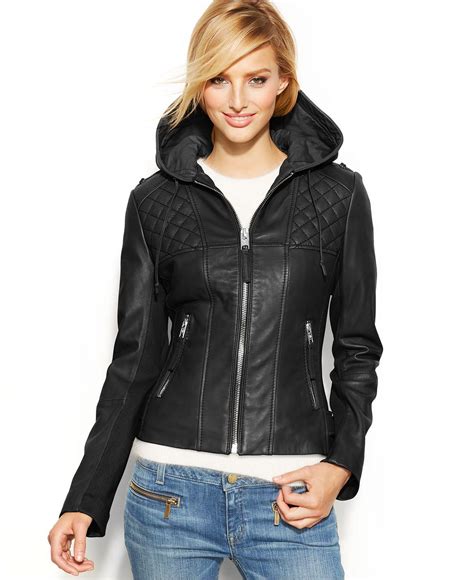 michael kors leather coats|macy's michael kors jackets women's.